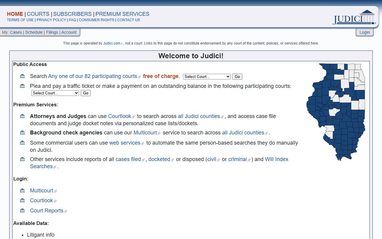 Warren County inmate records Judici court selector