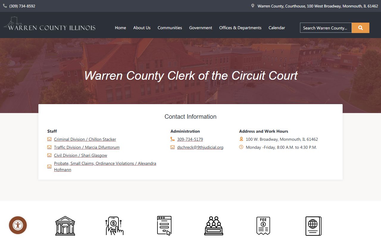 Warren County inmate records Circuit Clerk record search