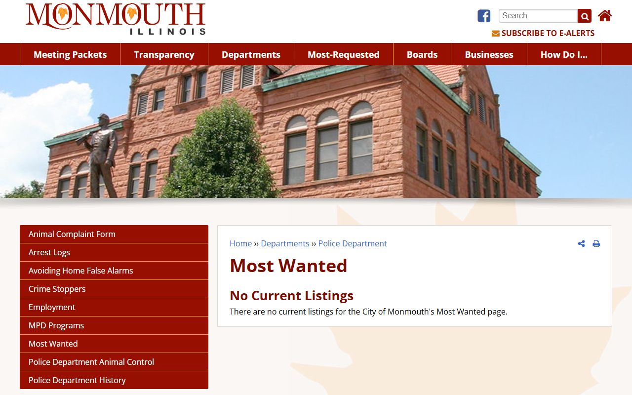 Warren County jail mugshots Monmouth most wanted page